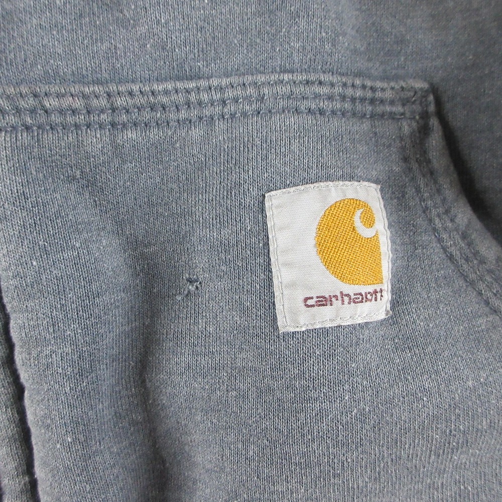 Carhartt Sweatshirt Mens 4XL Gray Full Zip Mock Neck Fleece Workwear 102274 - Picture 3 of 14